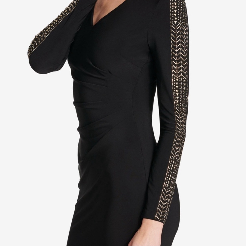 Guess Elegant Black Dress with Gold Accents